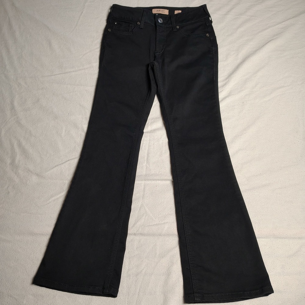 Ariat Jeans Womens  28S Black Denim Perfect Rise Ella Boot Cut 10053533 Cowgirl